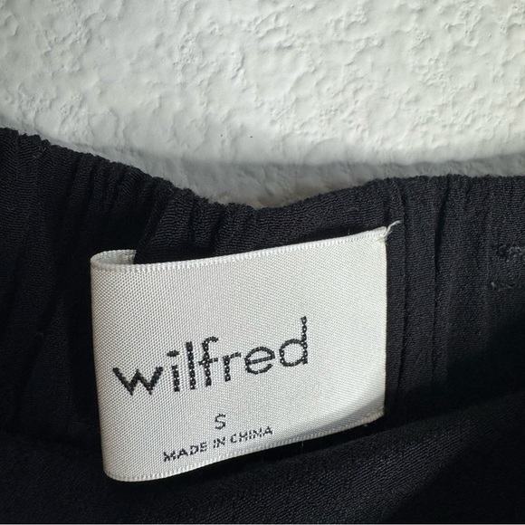 Wilfred black aritzia tie wide leg flow ankle pants size small - Picture 5 of 7